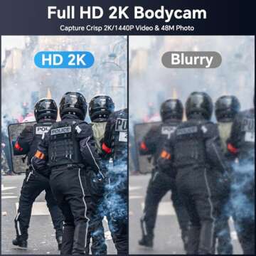 BOBLOV M5 2K Police Body Camera, GPS Enabled &1440P Body Mounted Cam, 64G Body Cam Built-in 4200MAH ...