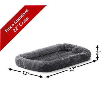 MidWest Homes for Pets Bolster Dpg Bed 22L-Inch Gray Dog Bed or Cat Bed w/ Comfortable Bolster | Ide...