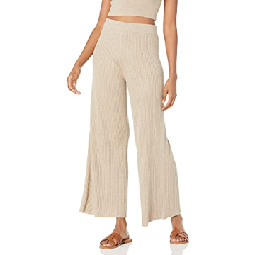 The Drop Women's Catalina Pull-On Rib Sweater Pant - Cozy & Chic in Heather Brown