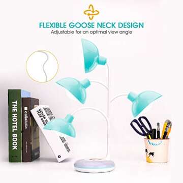 Rechargeable Adjustable LED Desk Lamp with Touch Control