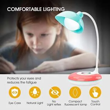 Rechargeable Adjustable LED Desk Lamp with Touch Control