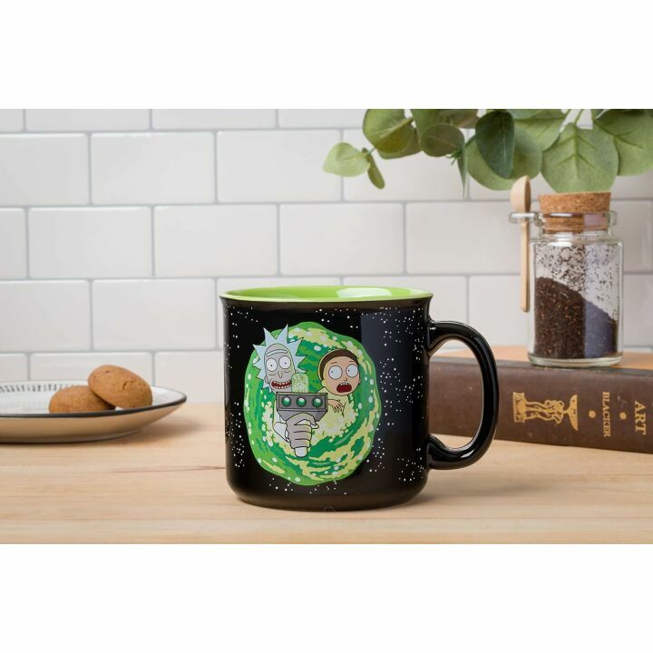 Rick and Morty Ram Portal Camper Mug 20 Oz