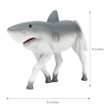 Randimals Animal Figurine Toy Horse & Shark Hybrid Realistic Animal Toys - Unique Mix of Safari Toys & Farm Animals Small Figurines - Hork Mini Animal Figures for Kids & Kidults