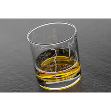 Engraved Seattle Map Whiskey Glass for Unique Gifts