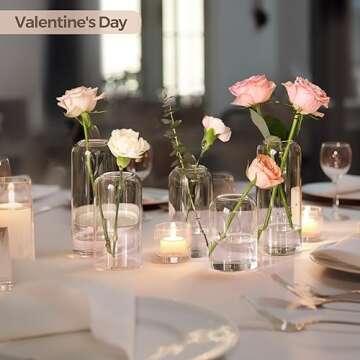 ComSaf Small Flower Vase Set for Elegant Occasions