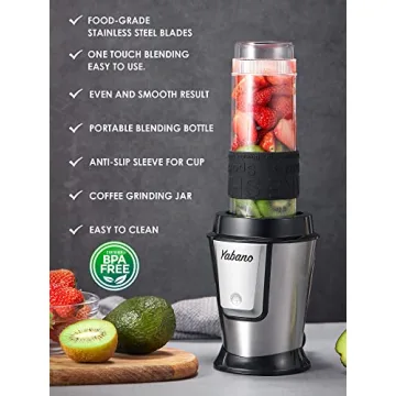 Yabano Electric Shake Bottle & Blender with 2 Travel Cups