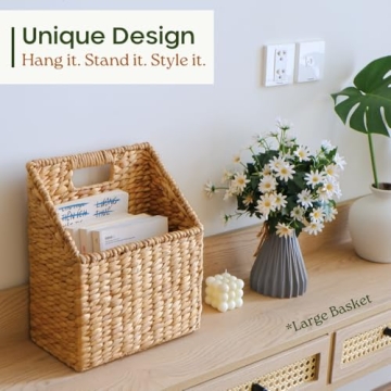 Stylish CHI AN HOME Wicker Hanging Storage Baskets Set