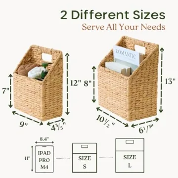 Stylish CHI AN HOME Wicker Hanging Storage Baskets Set