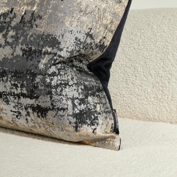 Luxurious THE-TINOART Grey Decorative Throw Pillow Cover