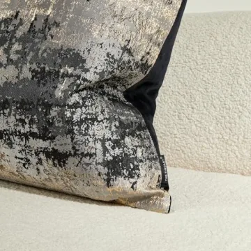 Luxurious THE-TINOART Grey Decorative Throw Pillow Cover