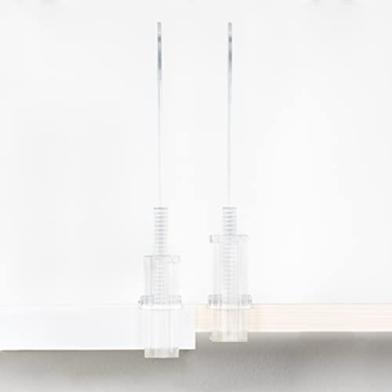 Richards Homewares Acrylic Shelf Dividers - Purse, Sweaters Organizer for Closet - Clear Separators Closet Shelf Organizer - 8 Pack Adjustable up to 2.5” Thick