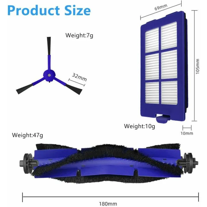 E-ufy RoboVac X8 Filter Brush Set Replacement