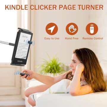 Remote Control Page Turner for Kindle Paperwhite.Kindle Clicker Page Turner.Remote Page Turner for Kindle Oasis Kobo Device.Ebook Readers & Accessories