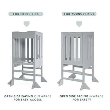 Milliard Kids Kitchen Helper - Foldable Wooden Step Stool