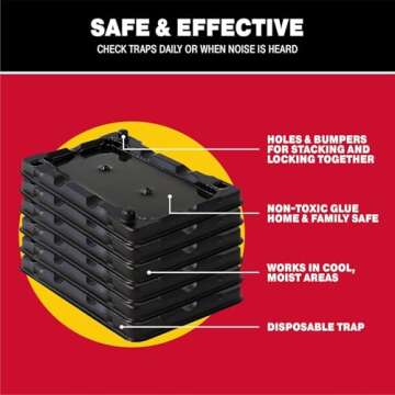 Catchmaster Mouse, Insect & Pest Control Glue Traps for Mice & Insects 16-Pk, Adhesive Rodent & Bug Catcher, Pre-Scented Mouse Traps Indoor for Home