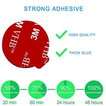 D.Sking 12 Pack 3M Sticky Adhesive Replacement Compatible with Socket Mount Base VHB Sticker Pads fo...