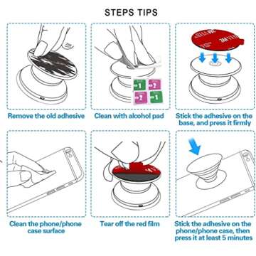 Enhance Grip with D.Sking 12 Pack 3M Sticky Adhesive Pads