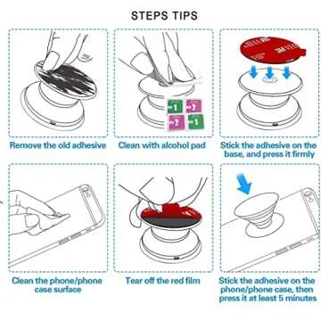 Enhance Grip with D.Sking 12 Pack 3M Sticky Adhesive Pads