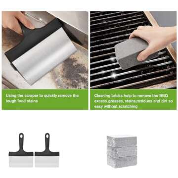 AWEASROY 27PCS Griddle Cleaning Kit for Blackstone, Heavy Duty Flat Top Grill Blackstone Cleaning Kit for Griddle, Blackstone Griddle Accessories