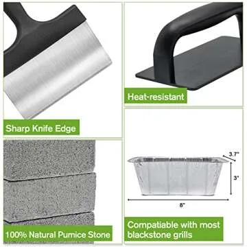 AWEASROY 27PCS Griddle Cleaning Kit for Blackstone, Heavy Duty Flat Top Grill Blackstone Cleaning Kit for Griddle, Blackstone Griddle Accessories