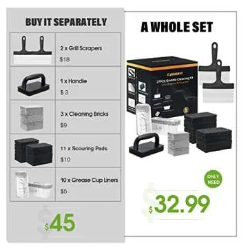 AWEASROY 27PCS Griddle Cleaning Kit for Blackstone, Heavy Duty Flat Top Grill Blackstone Cleaning Kit for Griddle, Blackstone Griddle Accessories
