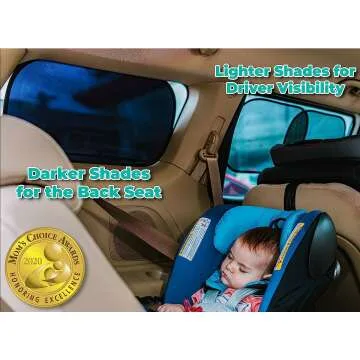 Kinder Fluff Car Window Shade 4-Pack UV Protection