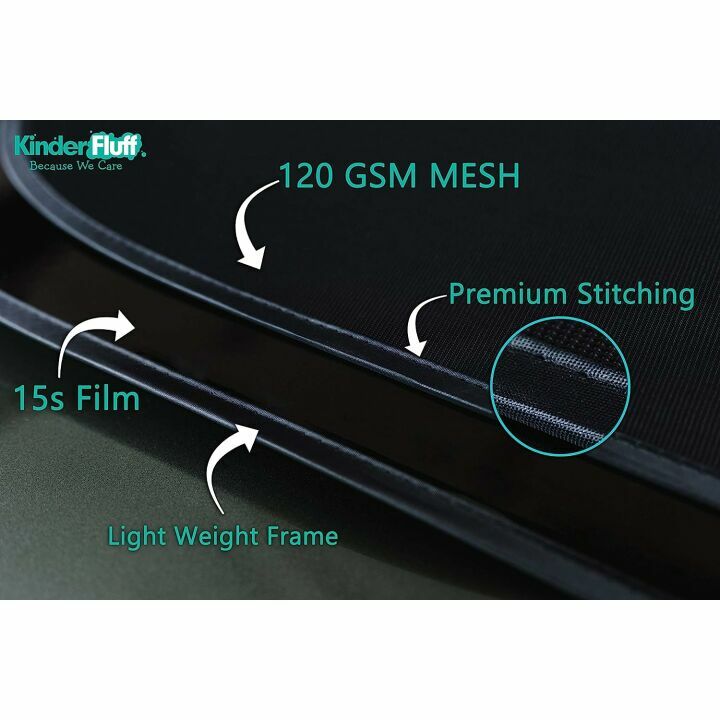 Kinder Fluff Car Window Shade 4-Pack UV Protection