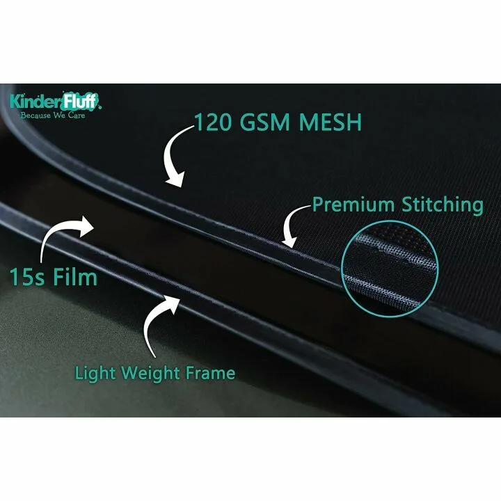 Kinder Fluff Car Window Shade 4-Pack UV Protection