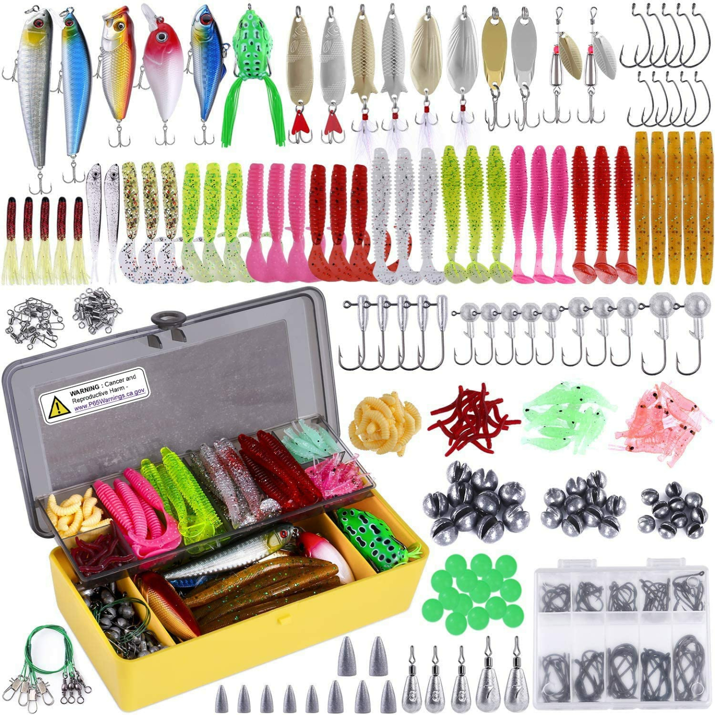 Comprehensive Fishing Lure Set: 102 Pieces Included