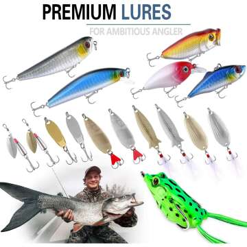 Comprehensive Fishing Lure Set: 102 Pieces Included