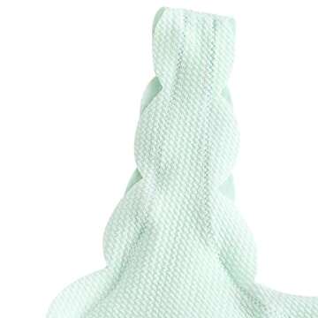 ZAFUL Women's Scalloped Textured High Waisted Bikini Scoop Neck Lace Up Tankini Set Two Piece Swimsuit Mint Green S