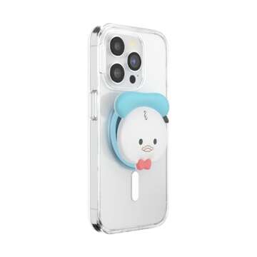 PopSockets Round Phone Grip Compatible with MagSafe, Adapter Ring Included, Phone Holder, Wireless C...