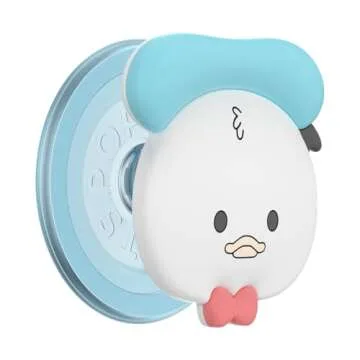 PopSockets Round Phone Grip Compatible with MagSafe, Adapter Ring Included, Phone Holder, Wireless Charging Compatible - Disney Kawaii Donald