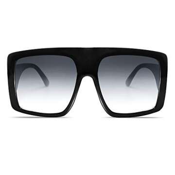 Stylish VANLINKER Oversized Square Sunglasses for Summer