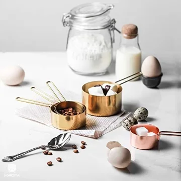 Stylish Homestia Gold Measuring Spoons and Cups Set