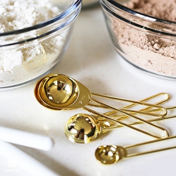 Stylish Homestia Gold Measuring Spoons and Cups Set