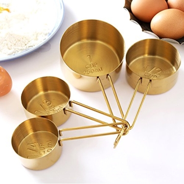 Stylish Homestia Gold Measuring Spoons and Cups Set