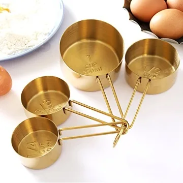 Stylish Homestia Gold Measuring Spoons and Cups Set