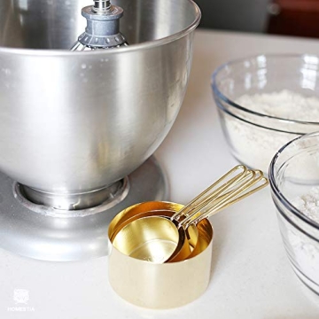 Stylish Homestia Gold Measuring Spoons and Cups Set