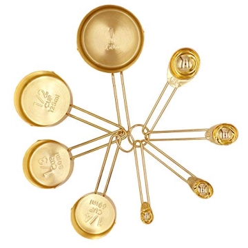 Stylish Homestia Gold Measuring Spoons and Cups Set
