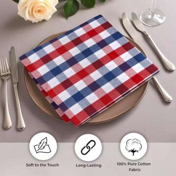 Urban Villa Set of 12 Premium Cotton Dinner Napkins