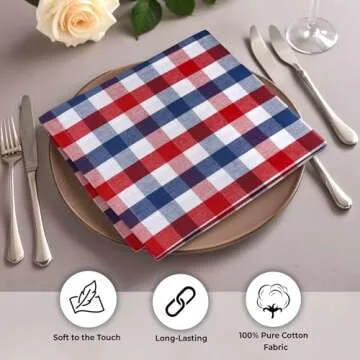 Urban Villa Set of 12 Premium Cotton Dinner Napkins
