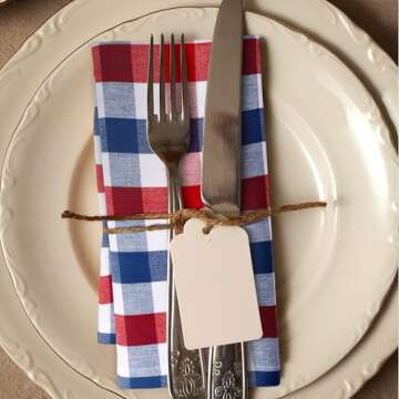Urban Villa Set of 12 Premium Cotton Dinner Napkins