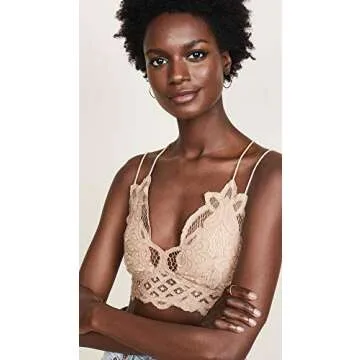 Free People Women's Adella Bralette, Nude, Tan, M