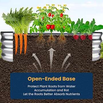 ENJOYBASICS Raised Garden Bed Kit, 2 Pack Galvanized Raised Planter 4x2x1ft Box Outdoor for Vegetables, Large Bottomless Metal Raised Bed for Gardening, Herb, Growing Fruits, Flower