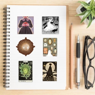 50-Piece Vintage Astrology Gothic Witch Sticker Set