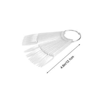 4 Sets Nail Sticks Transparent Nail Color Display Tips Polish Board Nail Art Practice Sticks for DIY Home Shop