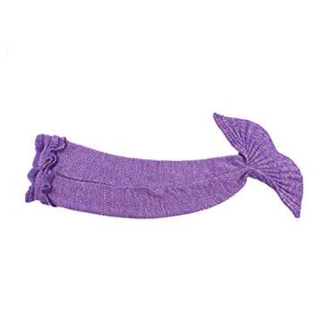 Elegant JR.WHITE Mermaid Tail Blanket for Kids Ages 3-8