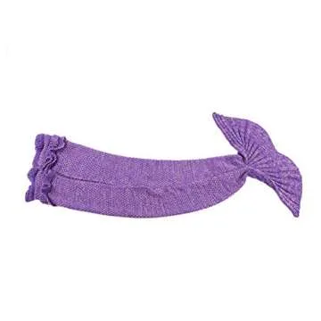 Elegant JR.WHITE Mermaid Tail Blanket for Kids Ages 3-8