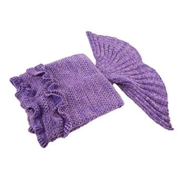 Elegant JR.WHITE Mermaid Tail Blanket for Kids Ages 3-8